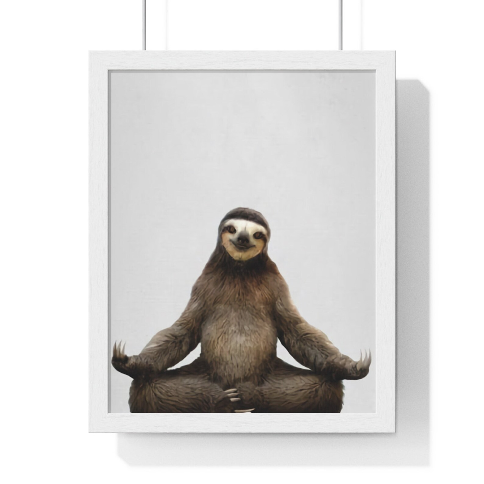 Funny Yoga Sloth Poster Funny Yoga Sloth Wall Decor Funny Etsy España