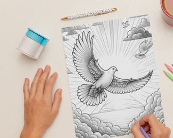 Peaceful Dove Colouring sheet