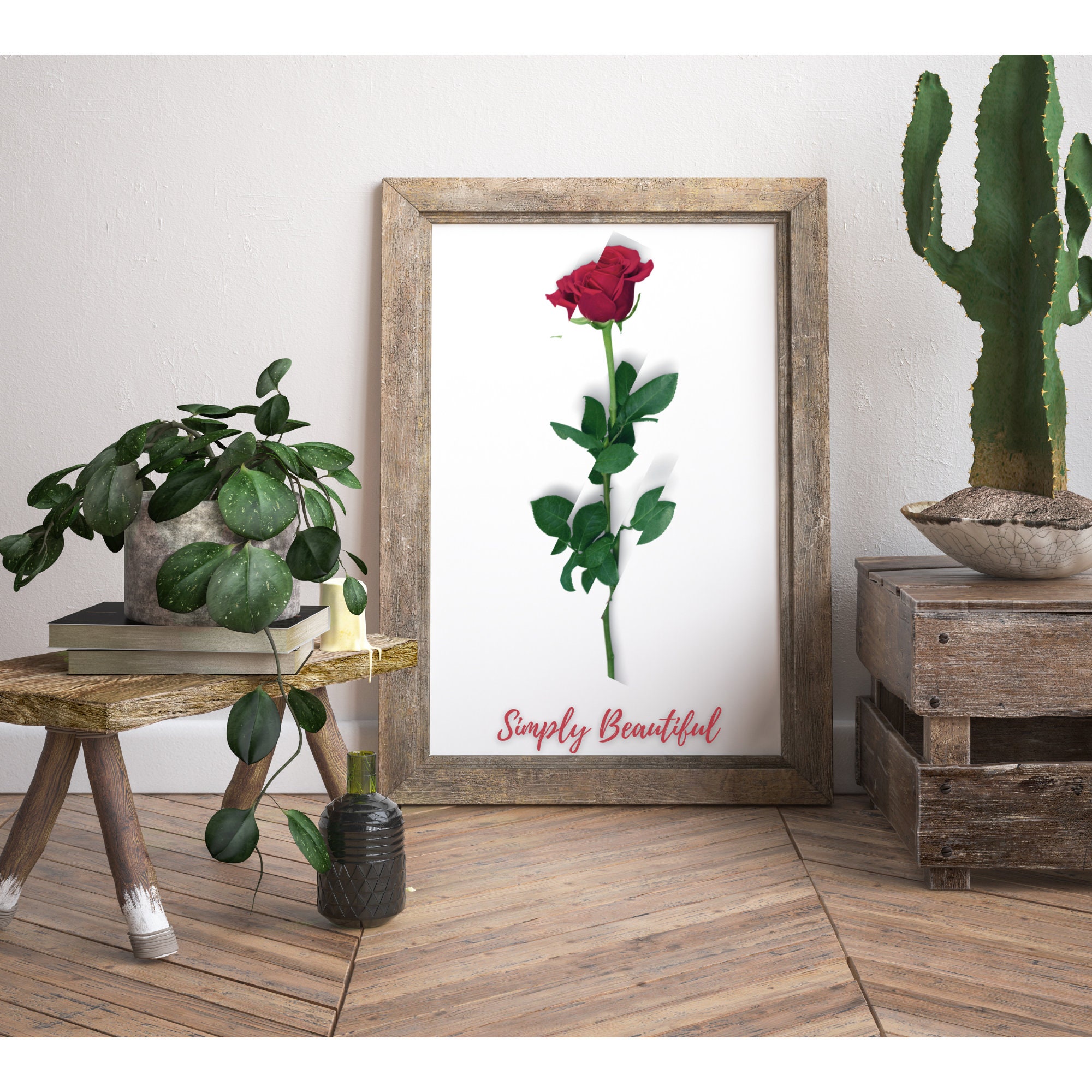 Designed Rose Wall Art Instant Digital Download Print Wall Etsy UK