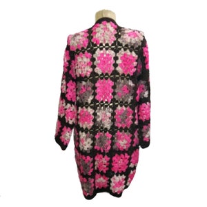 Granny Square Coat, Afghan crochet Cardigan, gift for him, personalized gifts, Hand Knit Coat, mothers day gift,