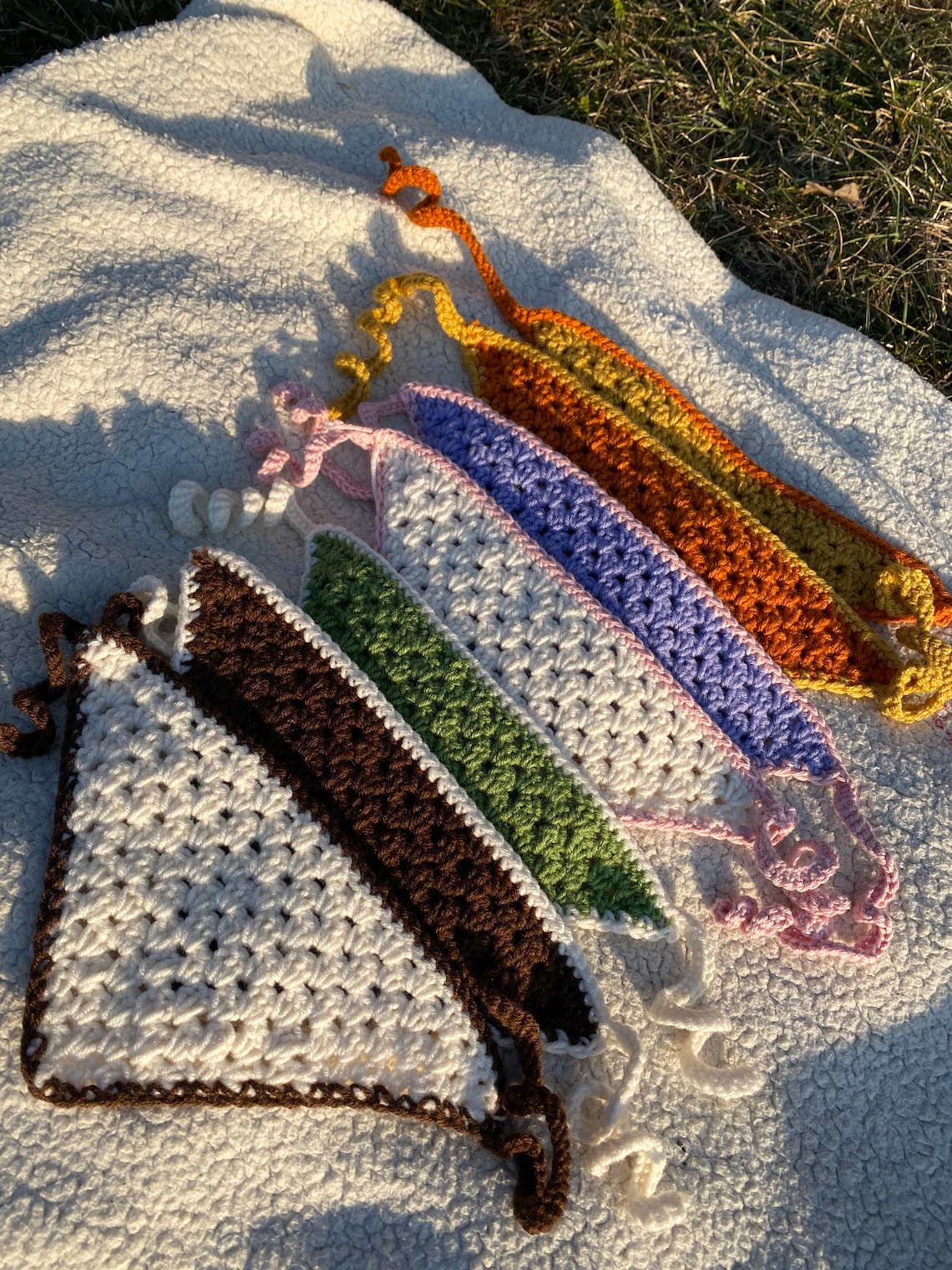 Handmade crochet bandana Etsy