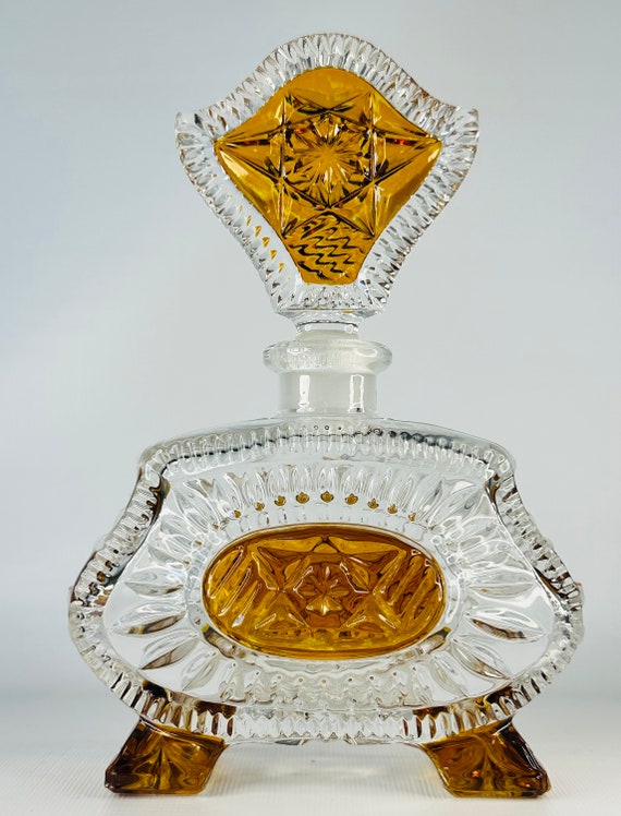 1930’s Art Deco/Bohemia Style Crystal Glass Perfu… - image 2
