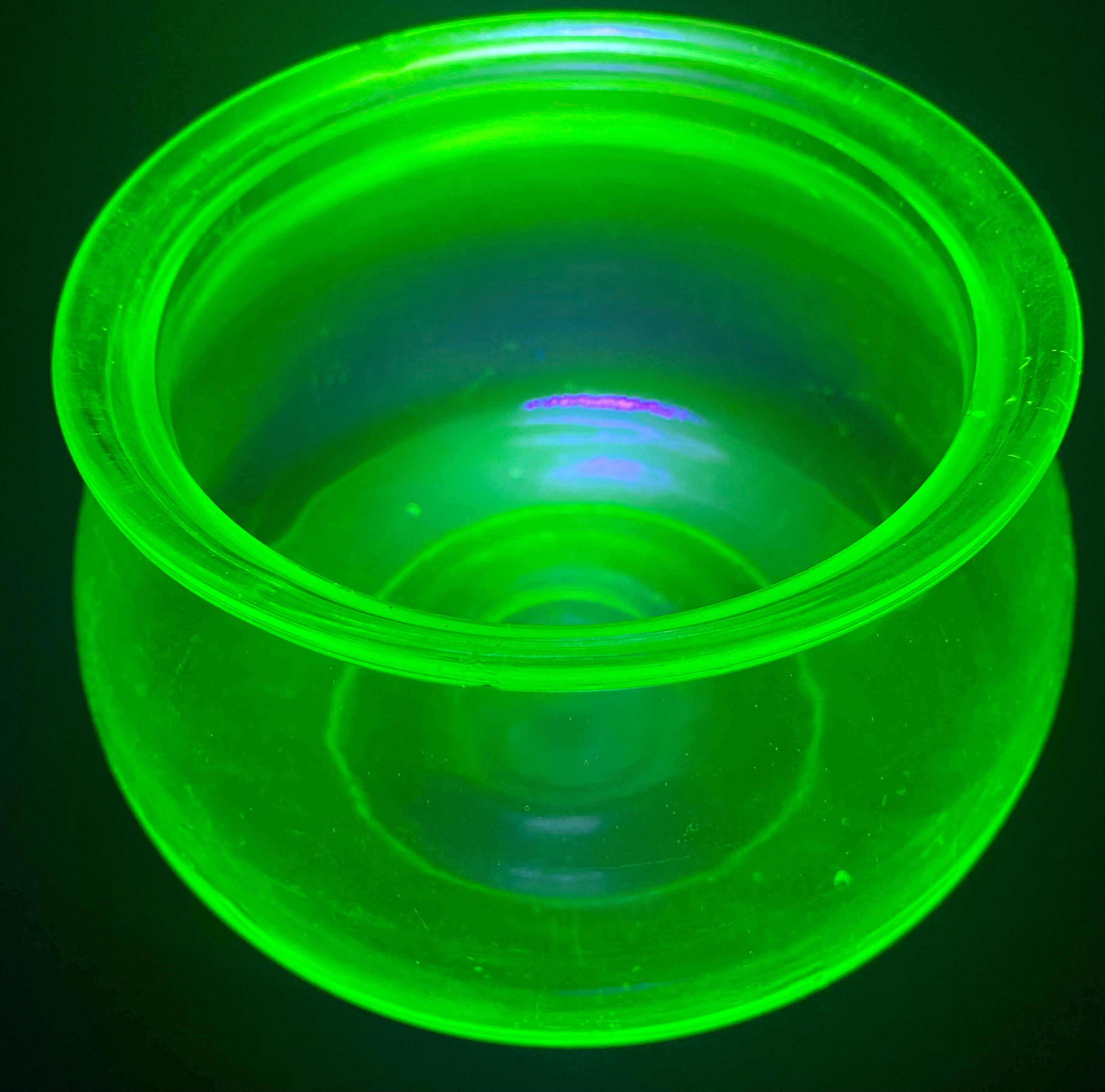 1930s Uranium Glass Fish Bowl Small Beta Fish Size Etsy