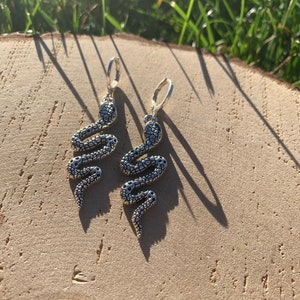 Snake earrings, snake hoops, cobra earrings, boa earrings, Snake Huggies, King cobra earrings, silver snake earrings, silver snake hoops