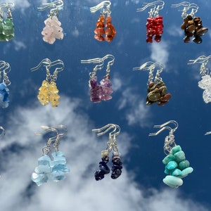 Crystal Chip Earrings, Crystal Chip Drop Earrings, Crystal Earrings, Dangle Crystal Earrings, Crystal  Earrings, Gemstone Earrings