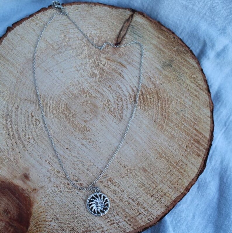 sun pendant necklace women\u2019s gift Dainty sun silver necklace |birthday gift Sun charm necklaces celestial necklace
