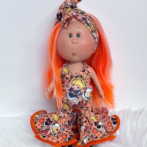 Little Mini Mia 9” Nines Artesanals d&#39;Onil Custom Light Skin Rainbow Brite Halloween Doll