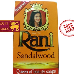 2 Rani Ayurveda Soaps Red Sandalwood Soap Pure Natural from Sri Lanka 90g2 free shipping Moisture your body with Natural sandalwood soaps image 1