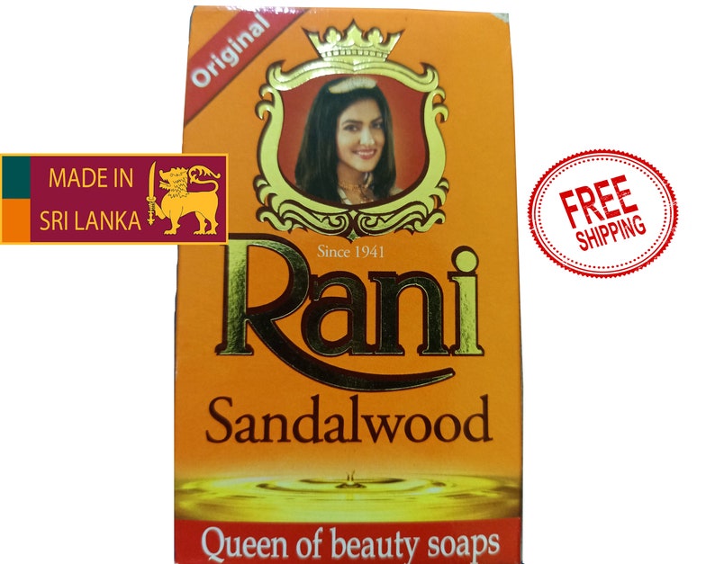 2 Rani Ayurveda Soaps Red Sandalwood Soap Pure Natural from Sri Lanka 90g2 free shipping Moisture your body with Natural sandalwood soaps image 1