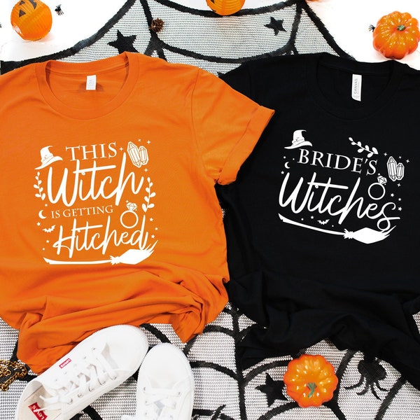 Halloween Bachelorette Party Shirt, funny halloween, Halloween Bridal Party, Fall shirt, Bridesmaid gift, Bach Party Shirts, Getting Hitched