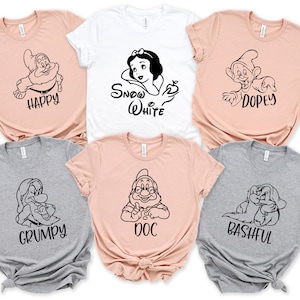 Seven dwarfs shirts, Princess Shirt, 7 dwarfs shirt, Disney family shirts, Birthday Party Shirts, trip tee,Disney world shirt, Snow White