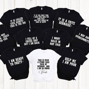 Bridesmaids movie bachelorette shirts outlet