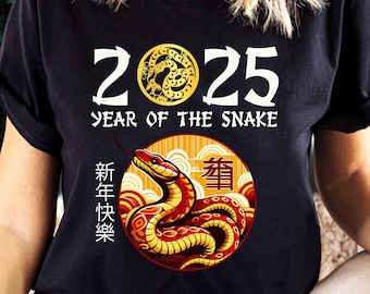 2025 Year of the Snake Shirts, Happy Chinese New Year 2025