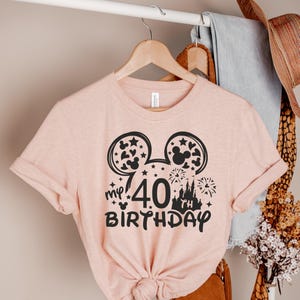 Forty years,disney birthday shirt for 40th, vintage 1982, 40 years old shirt, limited edition,  mom birthday, disney birthday shirt for her