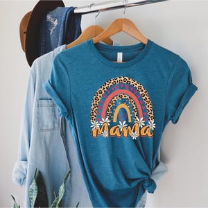 Rainbow Mama Shirt, Blessed Mama, Mother&#39;s Day Gift, Mother Shirt, Mama Shirt,Boho Rainbow Shirt for Mother,Cute Shirt for Mother,Future Mom