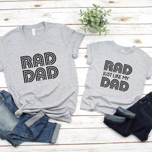 Rad Dad Shirt: Matching Father&#39;s Day Cotton T-Shirts