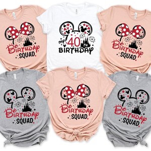Custom Forty Years Old Shirt, Minnie Mickey Birthday Squad, Personalized Disney 40th Birthday Shirt, My 40th Birthday,Gift For 40th Birthday