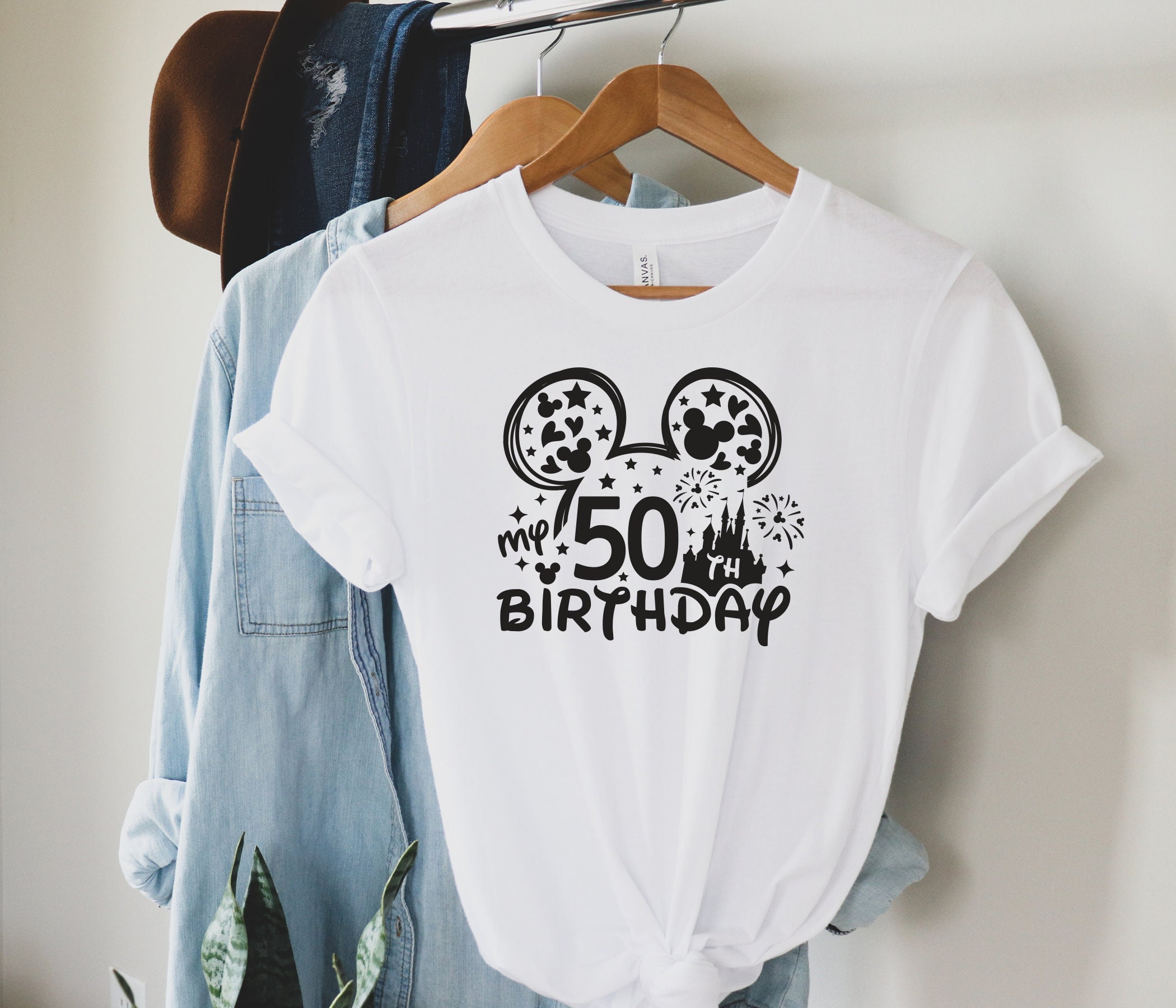 Discover Fifty years, disney birthday shirt for 50th, vintage 1972, 50 years old shirt