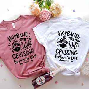 Husband And Wife Shirt, Husband & Wife Travel Partners For Life, Cruise Vacation Shirt, Husband Wife Couple Vacation Shirt, Cruise Shirt