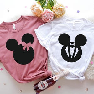 Bride and Groom Shirts, Mickey and Minnie Couple Shirt, Disney Wedding Shirt, Disneyland Groom Shirt, Disney Bride & Groom Shirt, Disney Tee