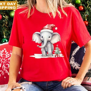 Cute Elephant Christmas Tree Shirt, Elephant Merry Christmas,Christmas Lights Shirt,Elephant Lover gift, Santa Elephant tee,Elephant Sweater