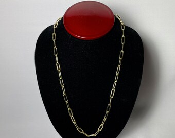 14K Gold gefüllt Büroklammer Kette Halskette
