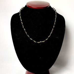 22 k vergoldet Rosenkranz Halskette in schwarz/Gold oder blau/Gold Bild 2