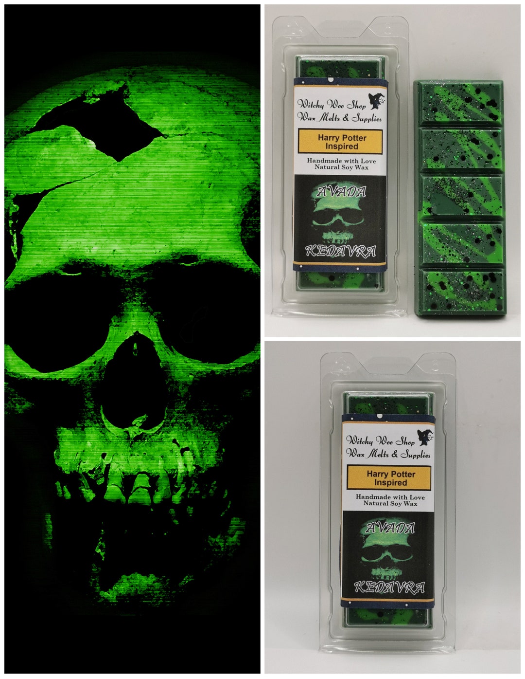 Harry Potter Inspired Avada Kedavra Soy Wax Melt Snap Bar for Etsy