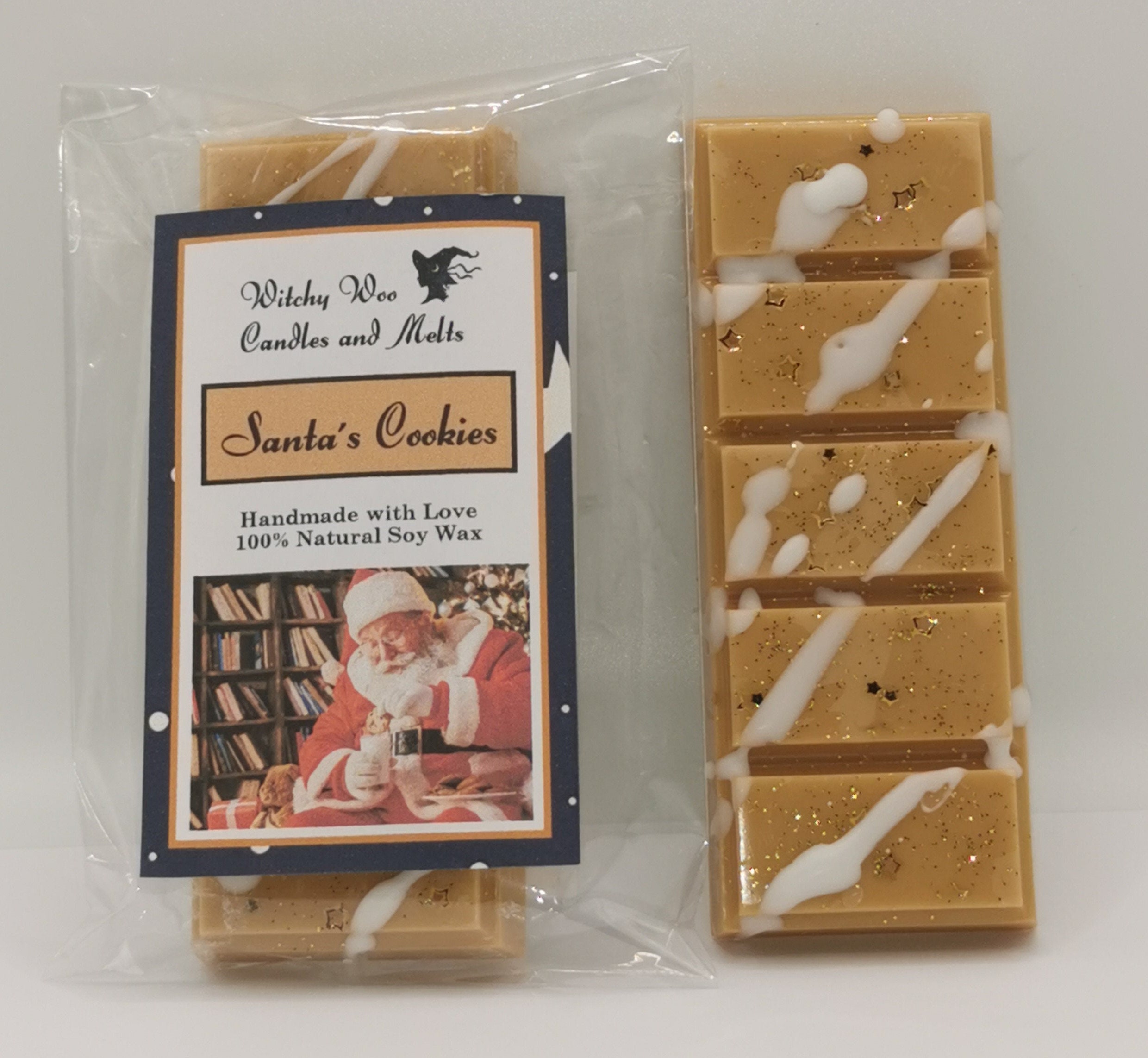 Santas Cookies Soy Wax Melt Snap Bar Pour Brûleur Électrique et à Lampe Thé