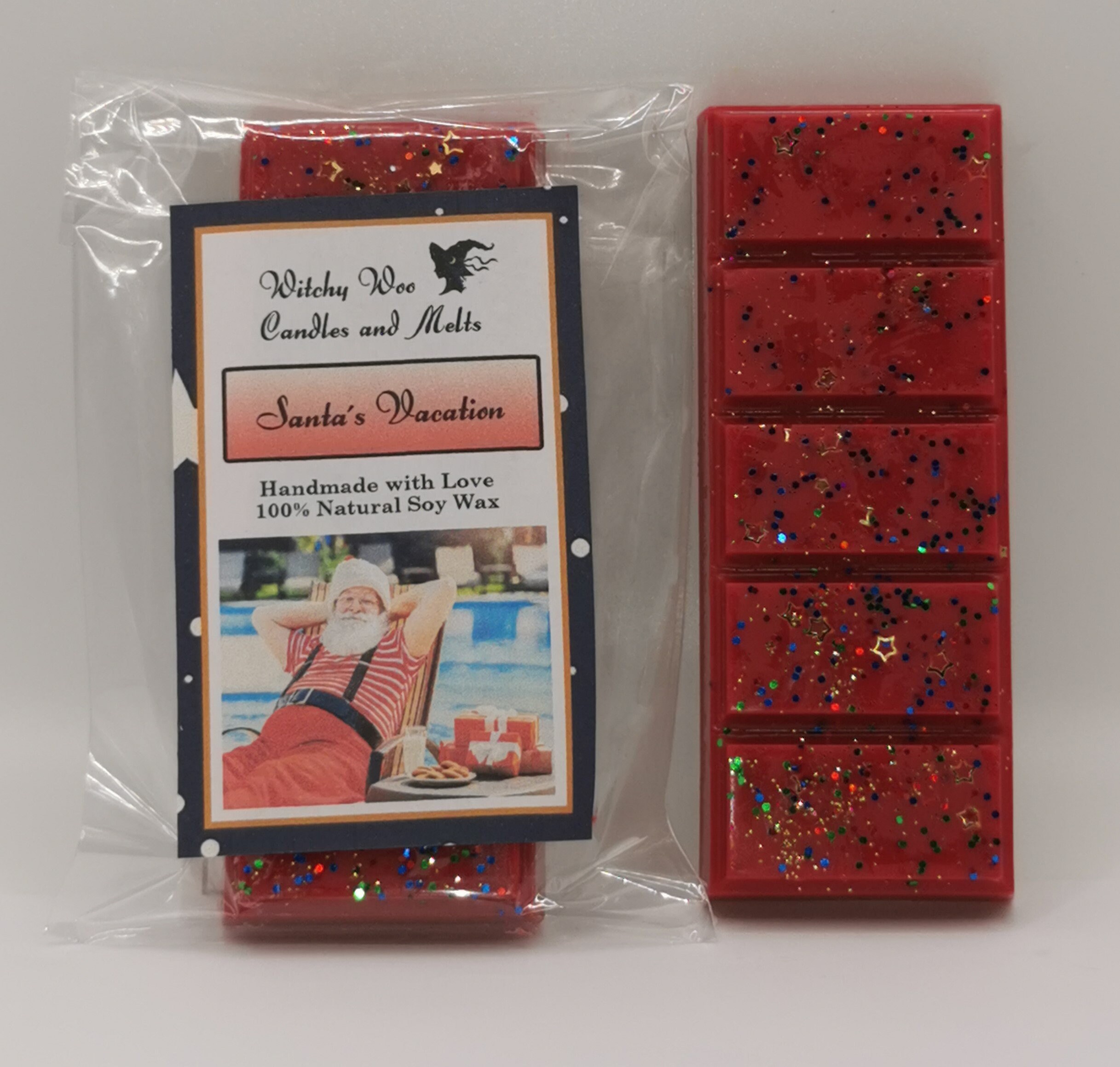 Santas Vacation Soy Wax Melt Snap Bar Pour Brûleur Électrique et de Lumière Thé