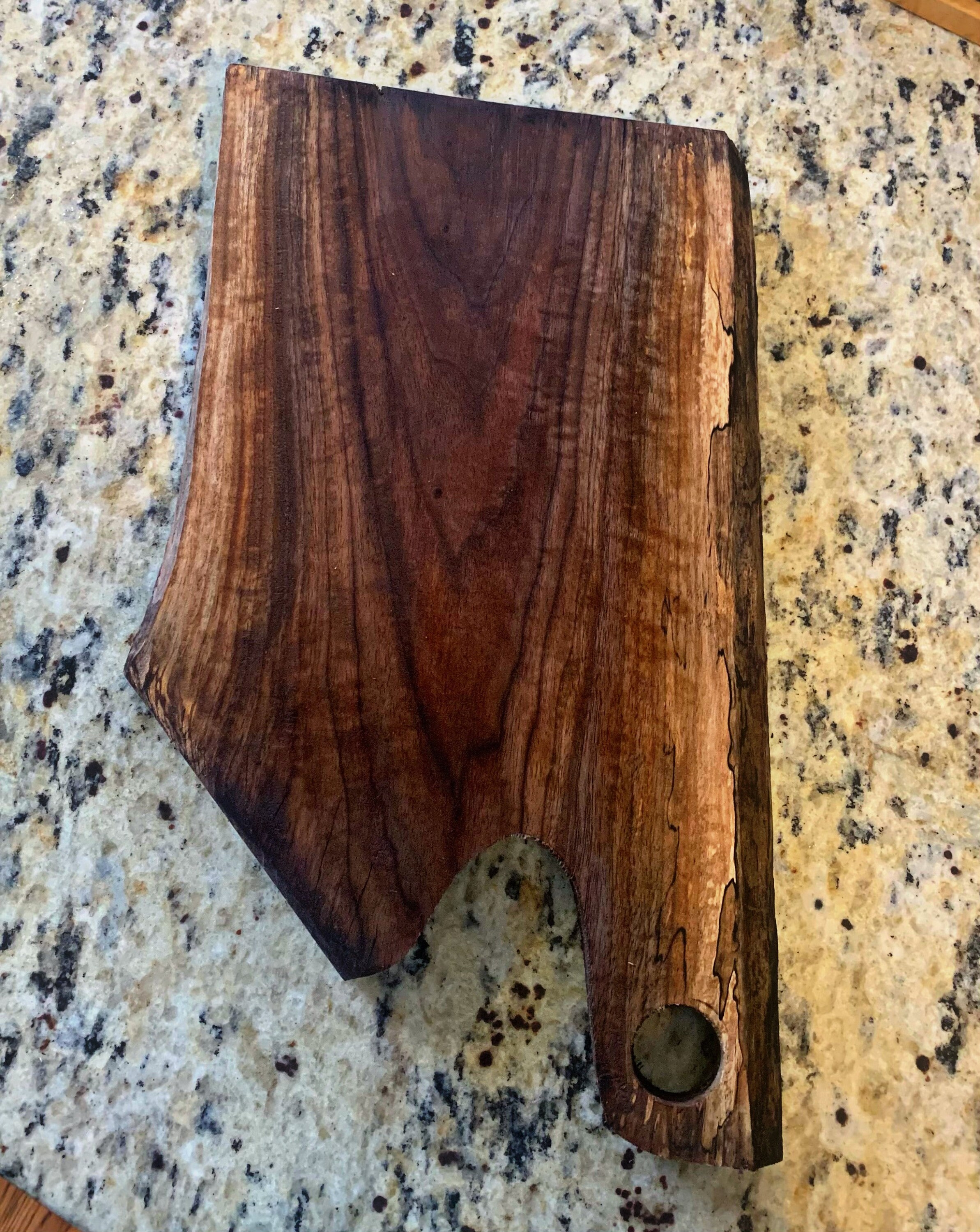 Handmade hatchet board. Black walnut solid wood cutting Etsy
