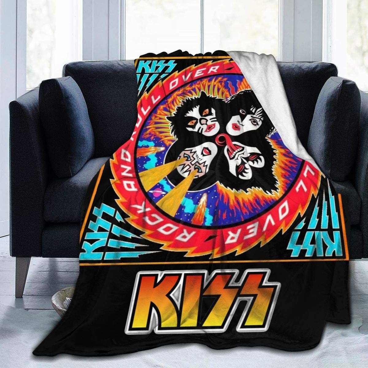 KISS Rock Roll 3D Printed UltraSoft Micro Fleece Blanket Etsy