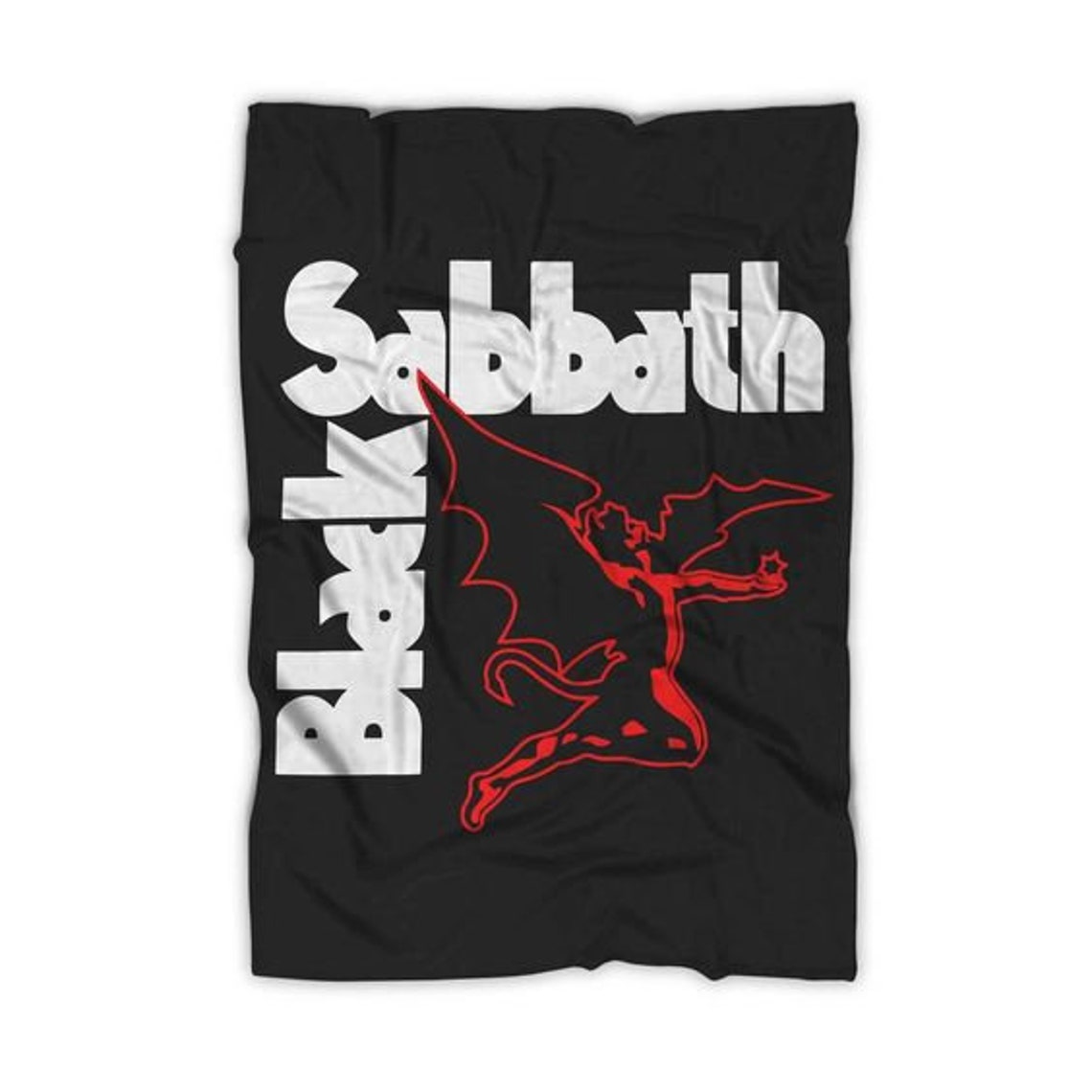 Black Sabbath Flying Devil Blankets Cool Ideas For Fans Fleece Etsy