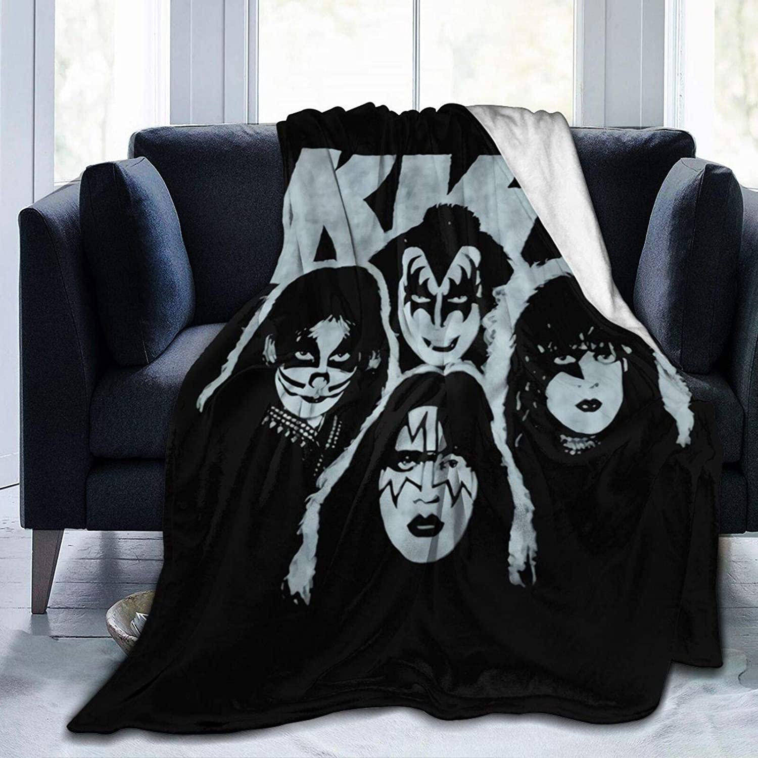 KISS Rocks Band Soft And Warm Throw Blanket Printed UltraSoft Etsy