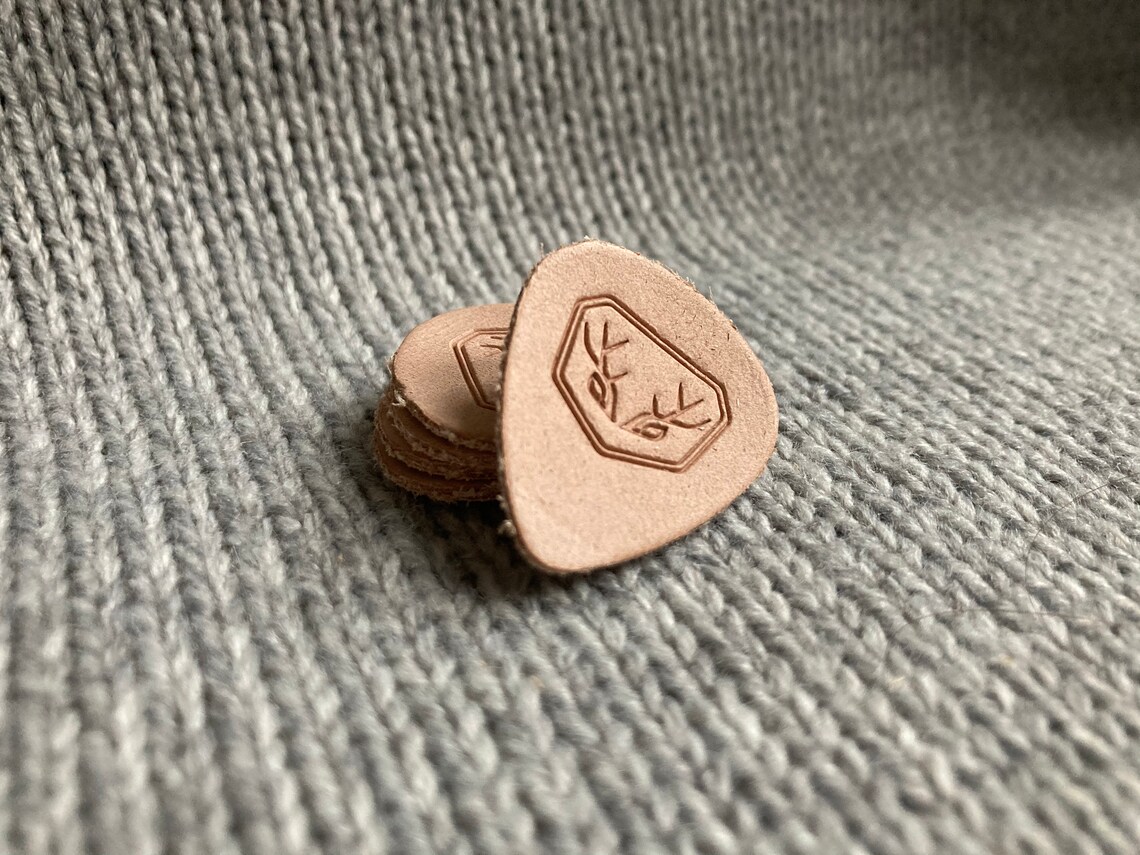 5 Leather Picks Pack of 5 Ukulele / Guitar Picks made from Etsy