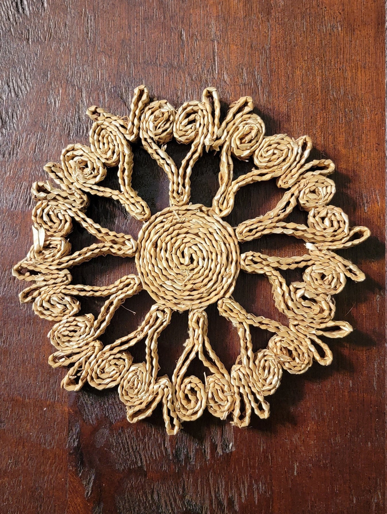 Vintage Straw Trivets Lote de 10 Etsy