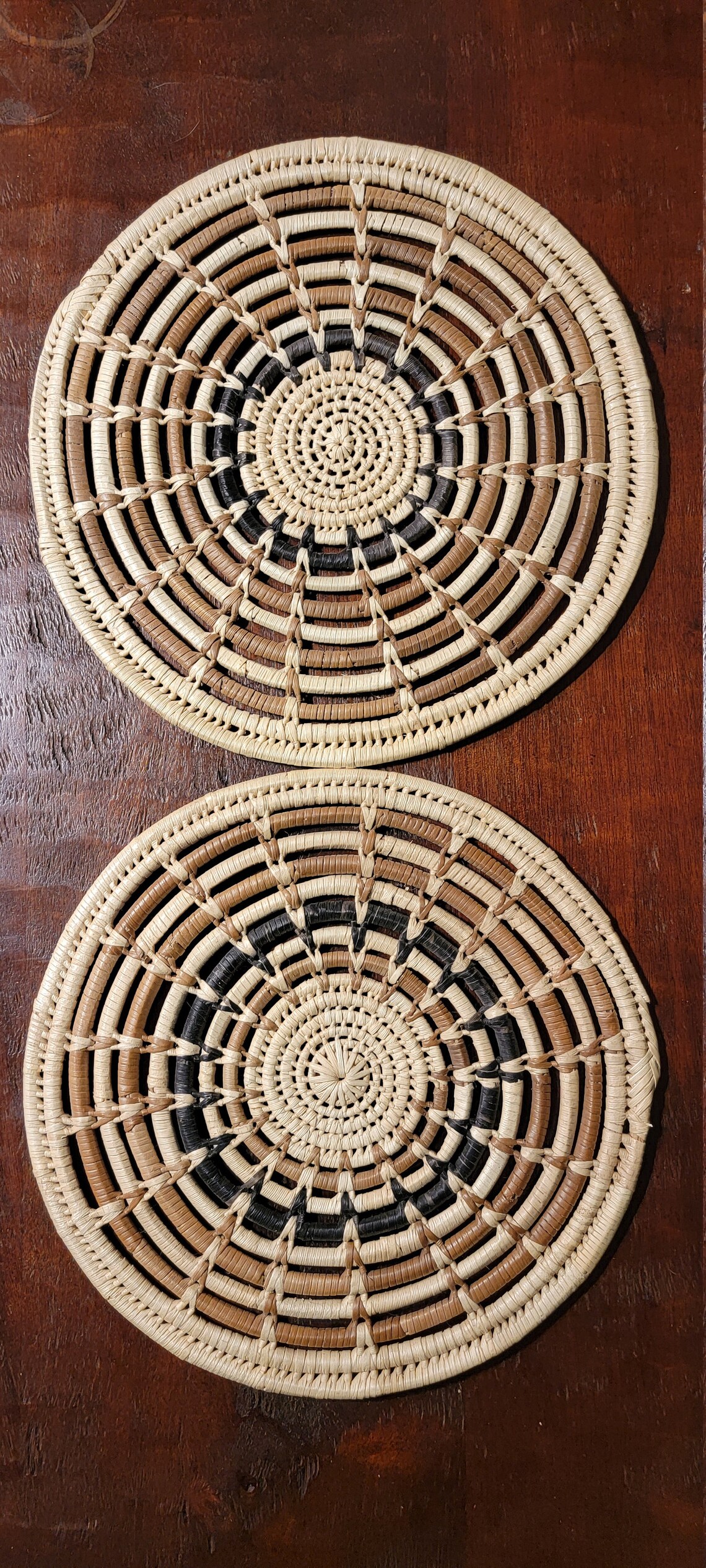Vintage Straw Trivets Lote de 10 Etsy