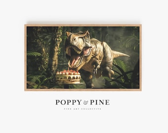 Dinosaur Birthday Party Samsung Frame TV Art (Digital Download)
