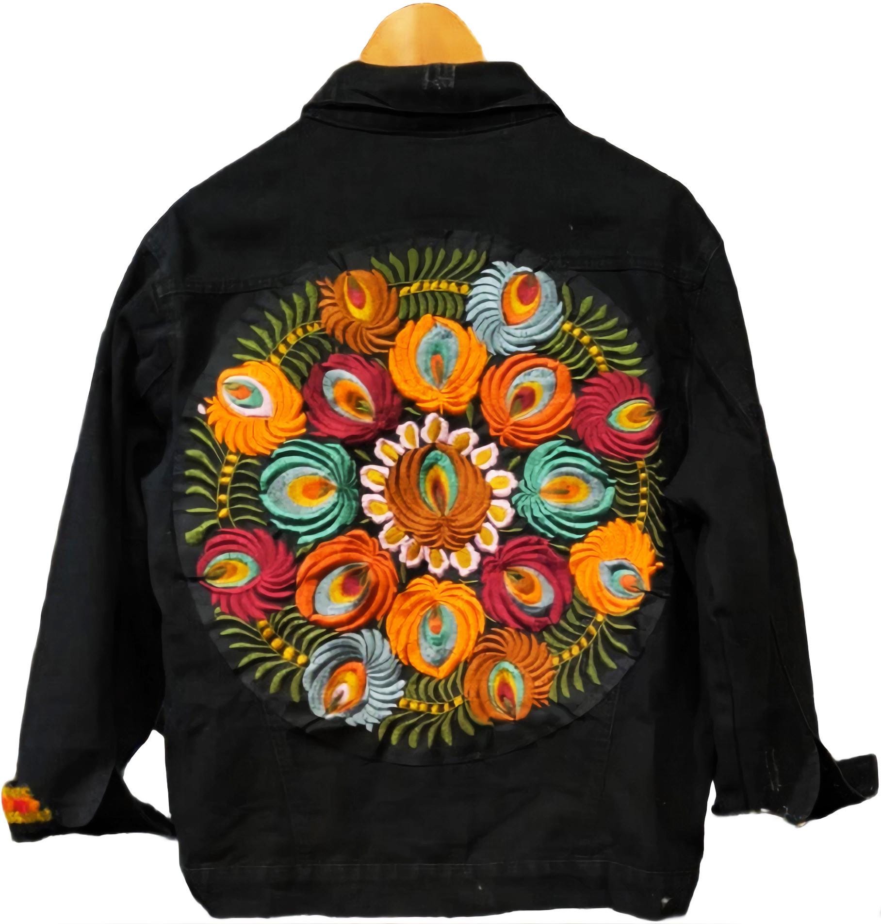 Chamarra denim "Circ Flower"