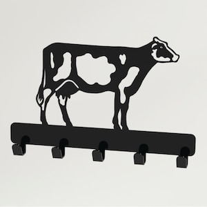 Dairy Cow Design Metal Key or Coat Hook 300mm