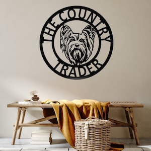 Yorkshire Terrier Personalised Metal Sign Custom Dog Breed Metal Wall Art Address Sign Gift for Dog Lovers