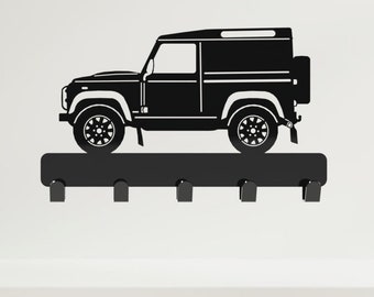 Chiave in metallo o gancio appendiabiti Jeep Design Defender, regalo personalizzato per la festa del papà