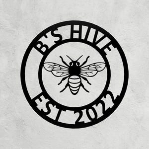 Metal Bee Sign | Honey Bee | Personalised | Custom Made Farm Sign | Honey Bee Wall Art