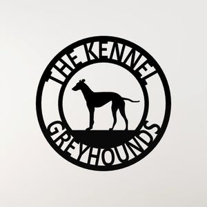 Greyhound Metal Sign Dog Breed Metal Wall Sign Gift for Dog Lovers