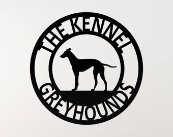 Greyhound Metal Sign Dog Breed Metal Wall Sign Gift for Dog Lovers