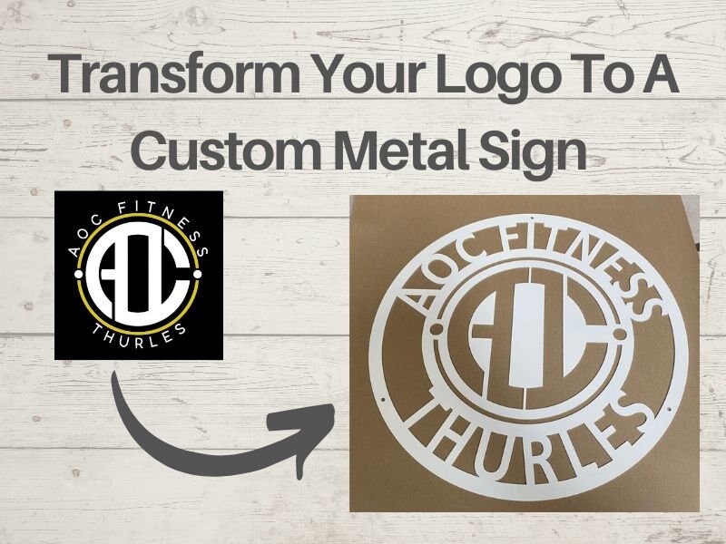 Custom Metal Sign Logo Laser Cut Business Logo Sign Custom Metal Wall ...