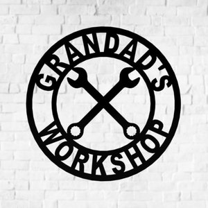 Dad&#39;s Shed, Grandads Workshop, Metal Sign,  Father&#39;s Day Gift, Dad Gift,  Custom Made,  Tools, Mechanics Sign