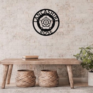 Lancashire Rose Metal Sign Indoors Outdoors Custom Gift