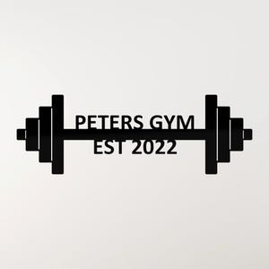 Metal Gym Sign | Home Gym Sign | Barbell|  Custom Made Gift | Personalised  Gym Decor| Metal Wall Art |