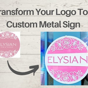 Custom Metal Sign Logo Laser Cut Business Logo Sign Custom Metal Wall Art